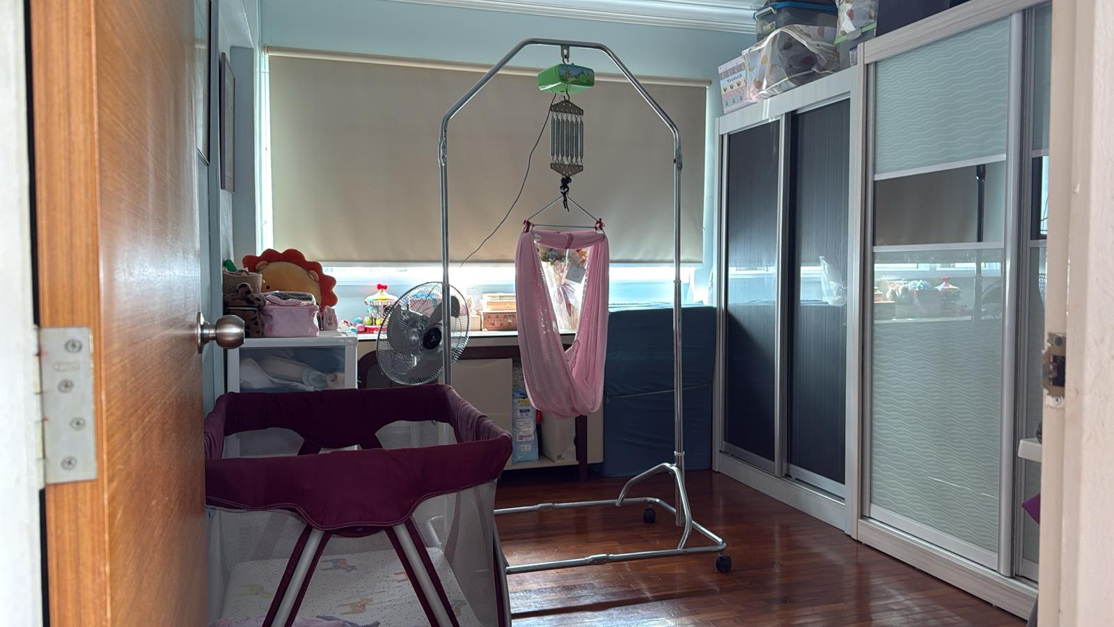 Nap room with soft lighting